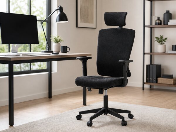 Ergonomická kancelářská židle ARLO - černá látka