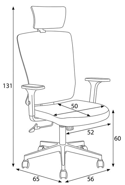 Ergonomická kancelářská židle ARLO - béžová látka