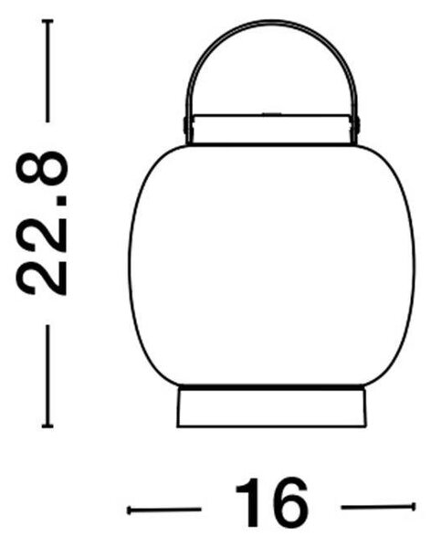 NV 9002876 Venkovní stolní lampa JIGRA černý hliník a akryl LED 2W 3000K 3,7V 306st. IP54 vypínač na těle / USB kabel - NOVA LUCE