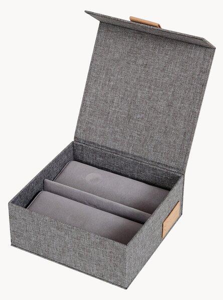 Skladovací box na hodinky z lnu Premium