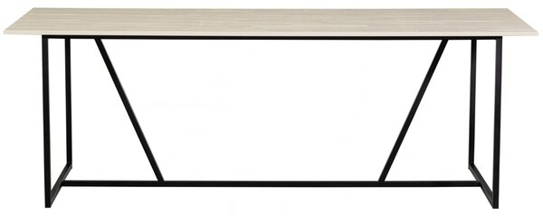 WOOOD Světle šedý dřevěný jídelní stůl Frax 220 x 90 cm