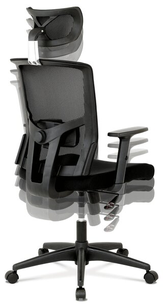 Ergonomická kancelářská židle RELORA - černá síťovina
