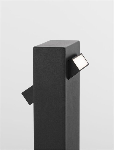 NV 9020924 Venkovní sloupkové svítidlo ZELDA černý hliník a akrylový difuzor proti oslnění LED 9W 3000K 100-240V IP65 - NOVA LUCE