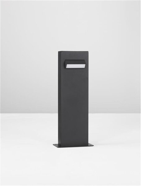 NV 9020921 Venkovní sloupkové svítidlo ZELDA černý hliník a akrylový difuzor proti oslnění LED 6W 3000K 100-240V IP65 - NOVA LUCE