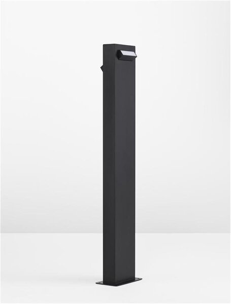 NV 9020924 Venkovní sloupkové svítidlo ZELDA černý hliník a akrylový difuzor proti oslnění LED 9W 3000K 100-240V IP65 - NOVA LUCE