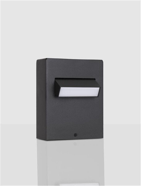NV 9020925 Venkovní sloupkové svítidlo ZELDA černý hliník a akrylový difuzor proti oslnění LED 6W 3000K 100-240V IP65 - NOVA LUCE
