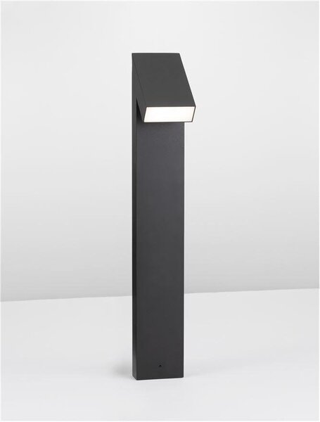 NV 9020931 Venkovní sloupkové svítidlo BRIGITTA černý hliník a akrylový difuzor proti oslnění LED 6W 3000K 100-240V IP65 - NOVA LUCE