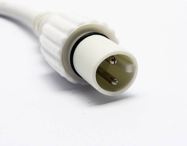 DECOLED Přípojka mezi LED hadicí a Easy Fix 0,25 m, bílý, samčí, IP67