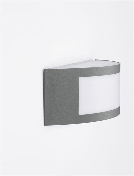 NV 9020933 Venkovní nástěnné svítidlo ZENITH tmavě šedý hliník akrylový difuzor proti oslnění E27 1x12W 220-240V bez žárovky IP44 - NOVA LUCE