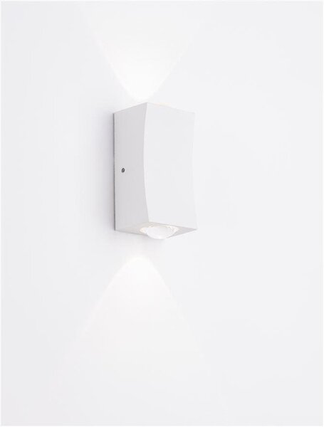 NV 9026118 Venkovní nástěnné svítidlo DEWEI bílý hliník a akryl LED 2x2W 3000K 500mA 100-240V 68st. IP54 světlo nahoru a dolů - NOVA LUCE