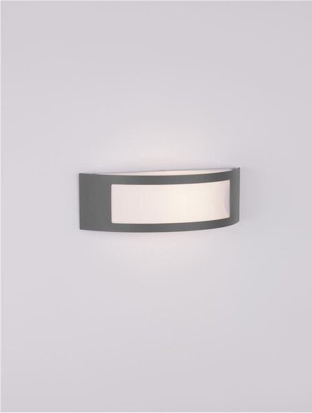 NV 9020933 Venkovní nástěnné svítidlo ZENITH tmavě šedý hliník akrylový difuzor proti oslnění E27 1x12W 220-240V bez žárovky IP44 - NOVA LUCE