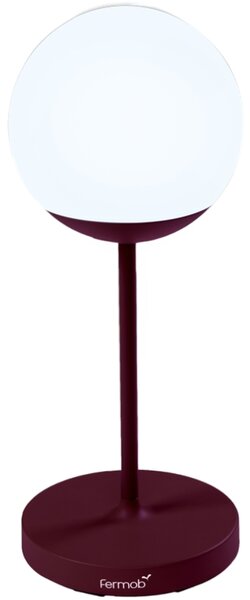 Třešňově červená venkovní LED lampa Fermob MOOON! 63 cm