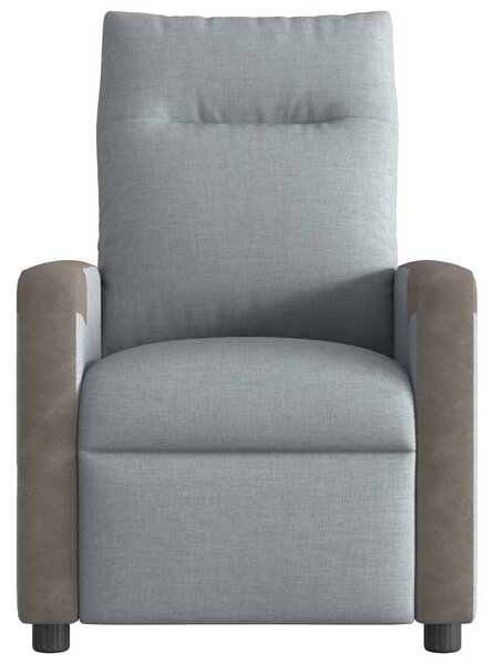 Elektrické polohovací křeslo světle šedé textil 3324080