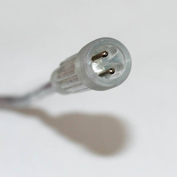 DECOLED Eco Fix světelný řetěz venkovní s krystalky, 8 m, teple bílá, 80 diod, 36 V, čirý kabel, IP44
