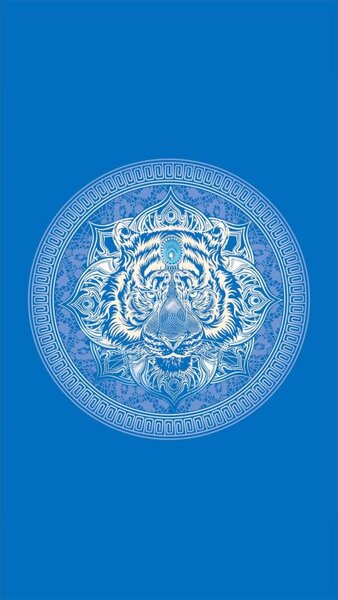 Plážový set TIGER – osuška 100×180 cm a pončo 80×145 cm, modrá