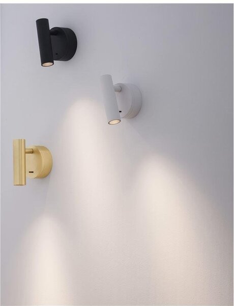 NV 9030202 Bodové svítidlo CLIP černý hliník LED Philips 3W vypínač na těle 3000K IP20 - NOVA LUCE