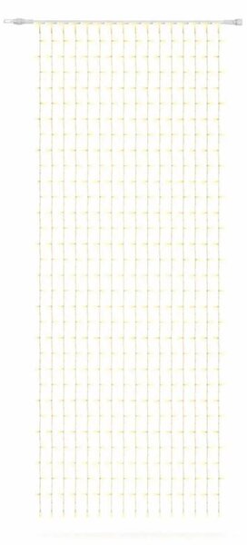DECOLED Easy Fix LED světelný závěs interiér, 100 × 500 cm, teple bílá, 500 diod, 10 pramenů, čirý kabel, IP20, prodlužovací