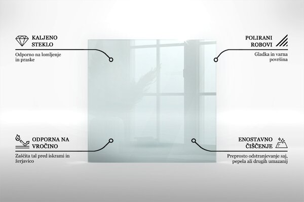 Šestihranná skleněná deska pod kamna Průhledná ppkh-00000000