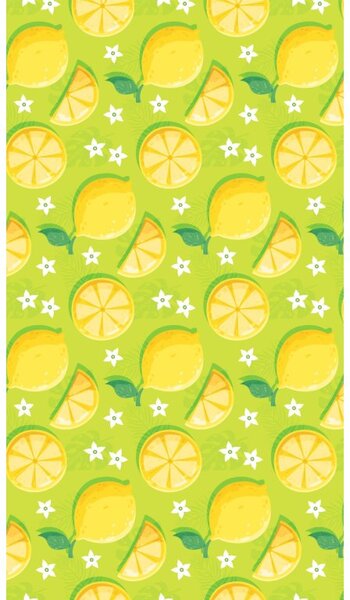 Plážový set LEMONS – osuška 100×180 cm a pončo 80×145 cm, zelený