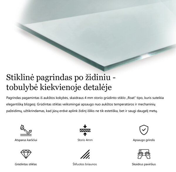 Šestihranná skleněná deska pod kamna Průhledná ppkh-00000000