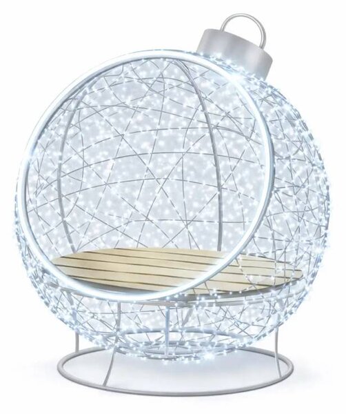 Eco Fix 3D LED světelné křeslo ozdoba 130 cm, ledově bílá, 36 V, 30,5 W, 33 kg