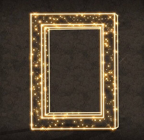 3D LED světelné křeslo rám, 120 × 160 × 50 cm, teple bílá, 230 V, 28 kg, 1 díl