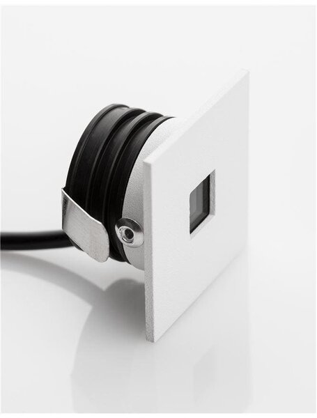 NV 9045514 Venkovní zapuštěné svítidlo do zdi PASSAGGIO bílý hliník LED 1W 3000K 3V IP54 délka kabelu 1.80m použijte driver 9020170 - NOVA LUCE