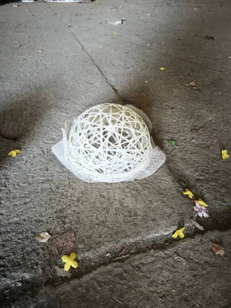 3D koule Fiberglass, pr. 25 cm, bílá, nesvětelná