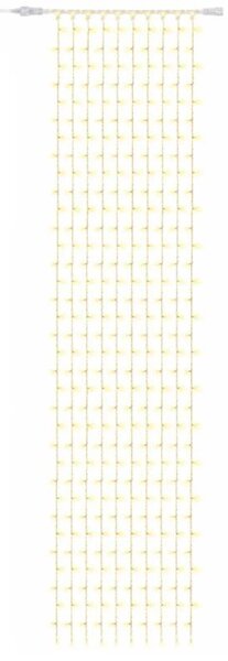 DECOLED Easy Fix LED světelný závěs interiér, 100 × 500 cm, teple bílá, 500 diod, 10 pramenů, čirý kabel, IP20, prodlužovací