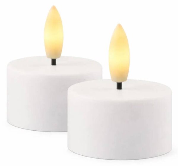 SIRIUS Sada LED čajové svíčky venkovní, na baterie, Ø 4 × 2,2 cm, bílé, CR2450, balení 2 ks