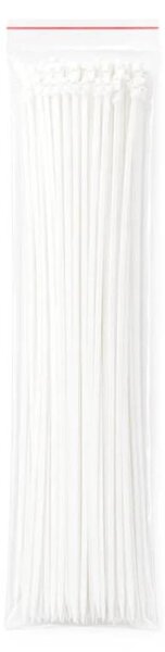 Plastové stahovací pásky dlouhé 4,8 mm × 36 cm bílé, balení 100 ks