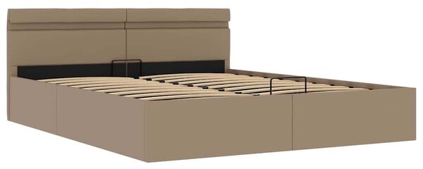 Rám postele LED úložný prostor cappuccino umělá kůže 160x200 cm 285562