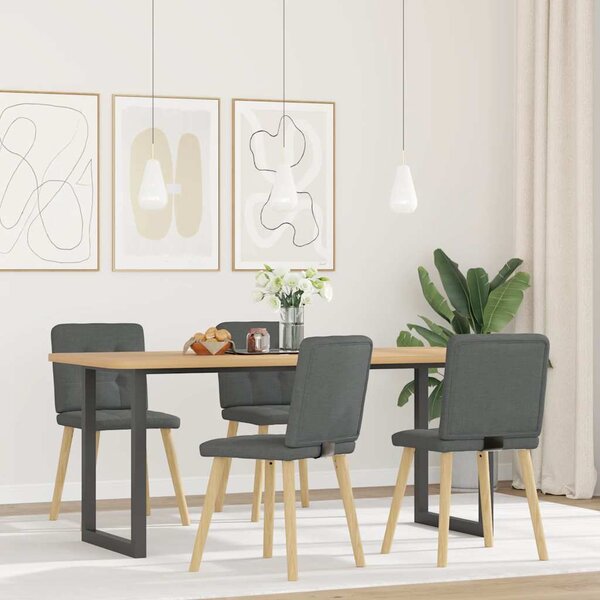 Jídelní židle 4 ks tmavě šedé textil 3315169