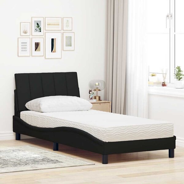 Postel s matrací Hanko černá 80 x 200 cm textil 3310491