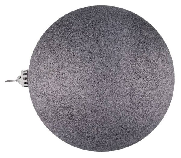 DECOLED Velká vánoční ozdoba šedá glitter 20 cm plastová koule