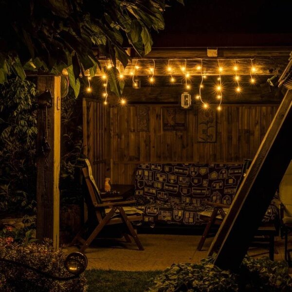 DECOLED Hobby Line interiér LED rampouchy, světelné, 200 × 50 cm, teple bílá, 40 diod, čirý kabel, IP20, prodlužovací