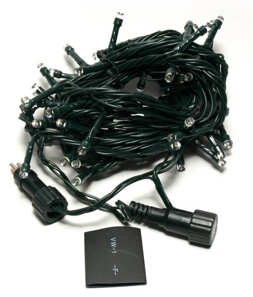 DECOLED Hobby Line LED světelný řetěz, venkovní, 4 m, ledově bílá, 32 diod, tmavě zelený kabel, IP44, prodlužovací
