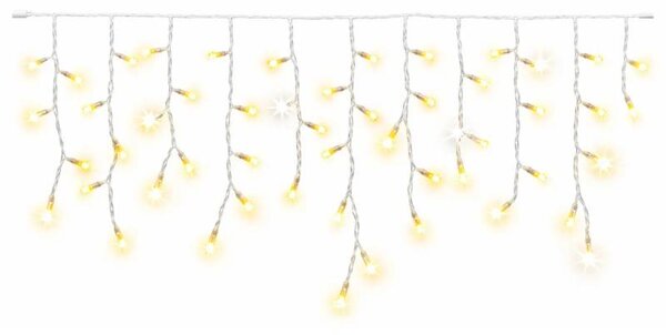 DECOLED Hobby Line interiér LED rampouchy, světelné, 200 × 50 cm, teple bílá, 40 diod, čirý kabel, IP20, prodlužovací