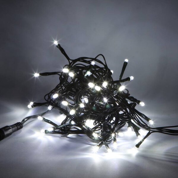 DECOLED Hobby Line LED světelný řetěz, venkovní, 4 m, ledově bílá, 32 diod, tmavě zelený kabel, IP44, prodlužovací