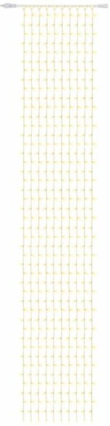 DECOLED Easy Fix LED světelný závěs venkovní, 100 × 1200 cm, teple bílá, 1200 diod, bílý kabel, IP67, prodlužovací
