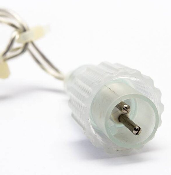 DECOLED Easy Fix LED světelný závěs interiér, 100 × 300 cm, teple bílá, 300 diod, 10 pramenů, čirý kabel, IP20, prodlužovací