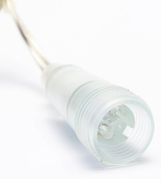 DECOLED Easy Fix LED světelný závěs interiér, 100 × 300 cm, teple bílá, 300 diod, 10 pramenů, čirý kabel, IP20, prodlužovací