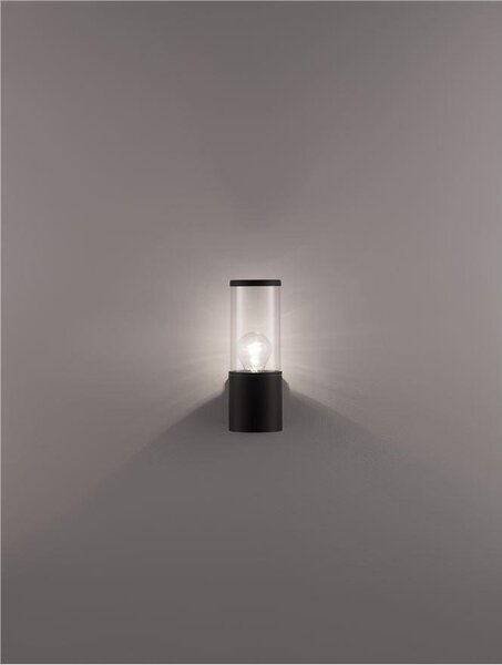 NV 9060181 Venkovní nástěnné svítidlo ZOSIA tmavě šedý hliník a čirý akryl E27 1x12W 220-240V bez žárovky IP65 - NOVA LUCE