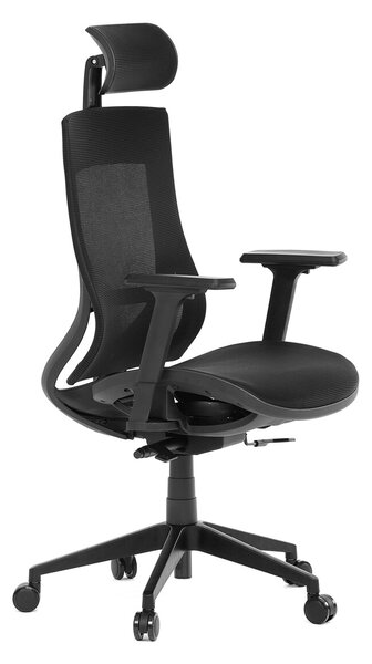 Ergonomická kancelářská židle MERADI - černá síťovina
