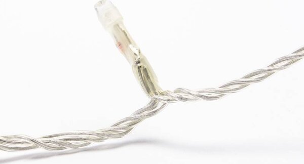 DECOLED Hobby Line LED světelný závěs do okna, 200 × 200 cm, teple bílá, 200 diod, čirý kabel, IP20 do interiéru, prodlužovací