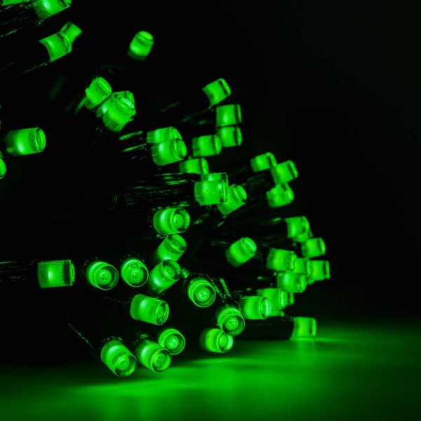 DECOLED Easy Fix RGB LED světelný řetěz, 20 m, venkovní, 200 diod, černý kabel, IP67