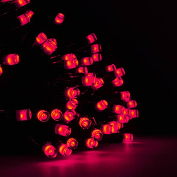 DECOLED Easy Fix RGB LED světelný řetěz, 20 m, venkovní, 200 diod, černý kabel, IP67