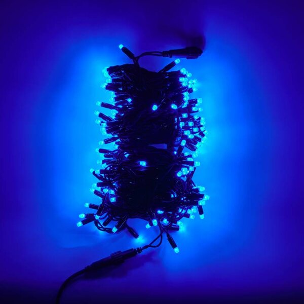 DECOLED Easy Fix RGB LED světelný řetěz, 20 m, venkovní, 200 diod, černý kabel, IP67