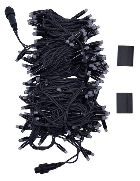 DECOLED Easy Fix RGB LED světelný řetěz, 20 m, venkovní, 200 diod, černý kabel, IP67