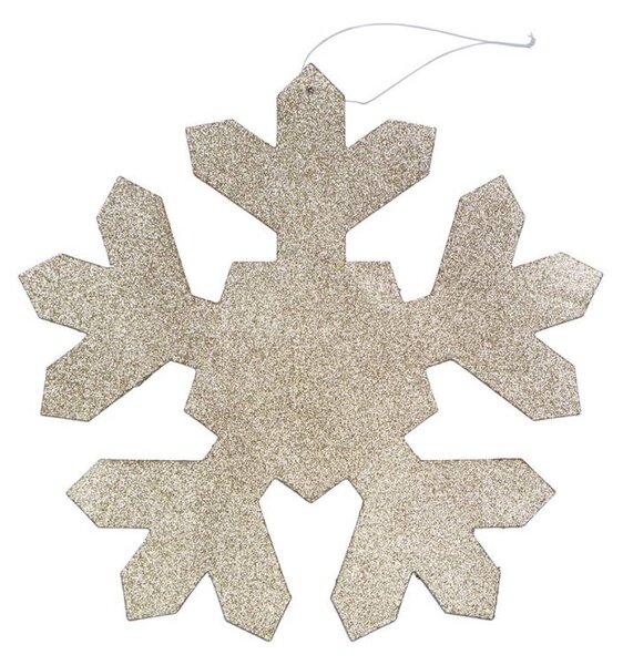 DECOLED Vánoční ozdoba vločka I, pr. 40 cm, zlatá, překližka, venkovní